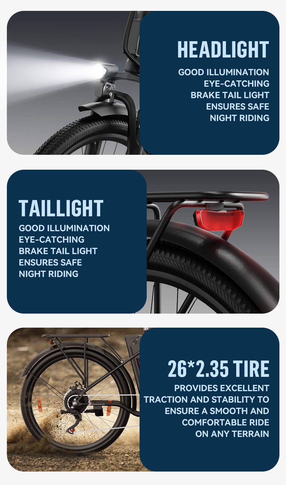 ONESPORT OT18-3 City Elektrofahrrad, 26 x 2,35 Zoll Reifen, 250 W Motor, 36 V 14,4 Ah Akku, 100 km max. Reichweite, 25 km/h max. Geschwindigkeit, Shimano 7-Gang, Scheibenbremse vorne und hinten &ndash; Schwarz