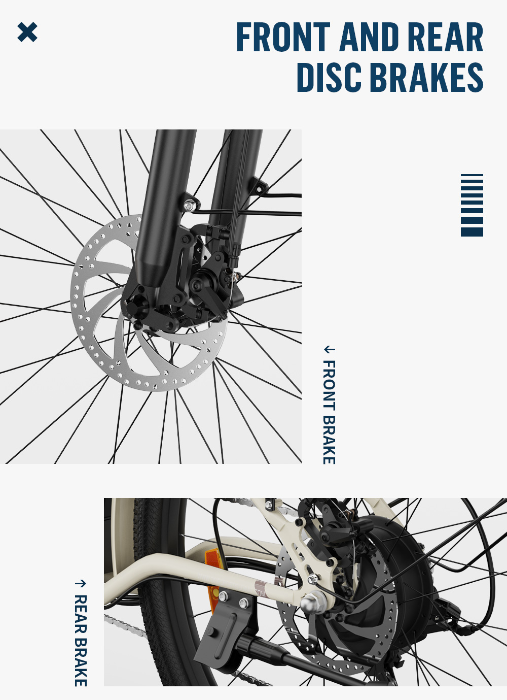 ONESPORT OT18-3 City Electric Bike, 26*2.35 palcové pneumatiky, 250W motor, 36V 14.4Ah batéria, max. dojazd 100 km, max. rýchlosť 25 km/h, 7-rýchlostná brzda Shimano, predná a zadná kotúčová brzda - biela