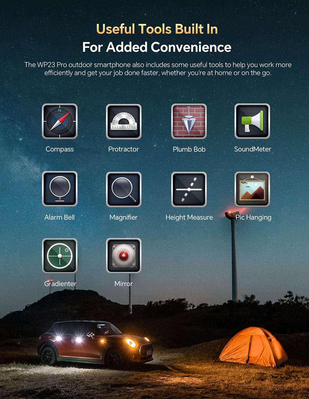OUKITEL WP23 Pro Rugged Smartphone, 8GB RAM + 128GB ROM, 10600mAh Battery Capacity, 6.52