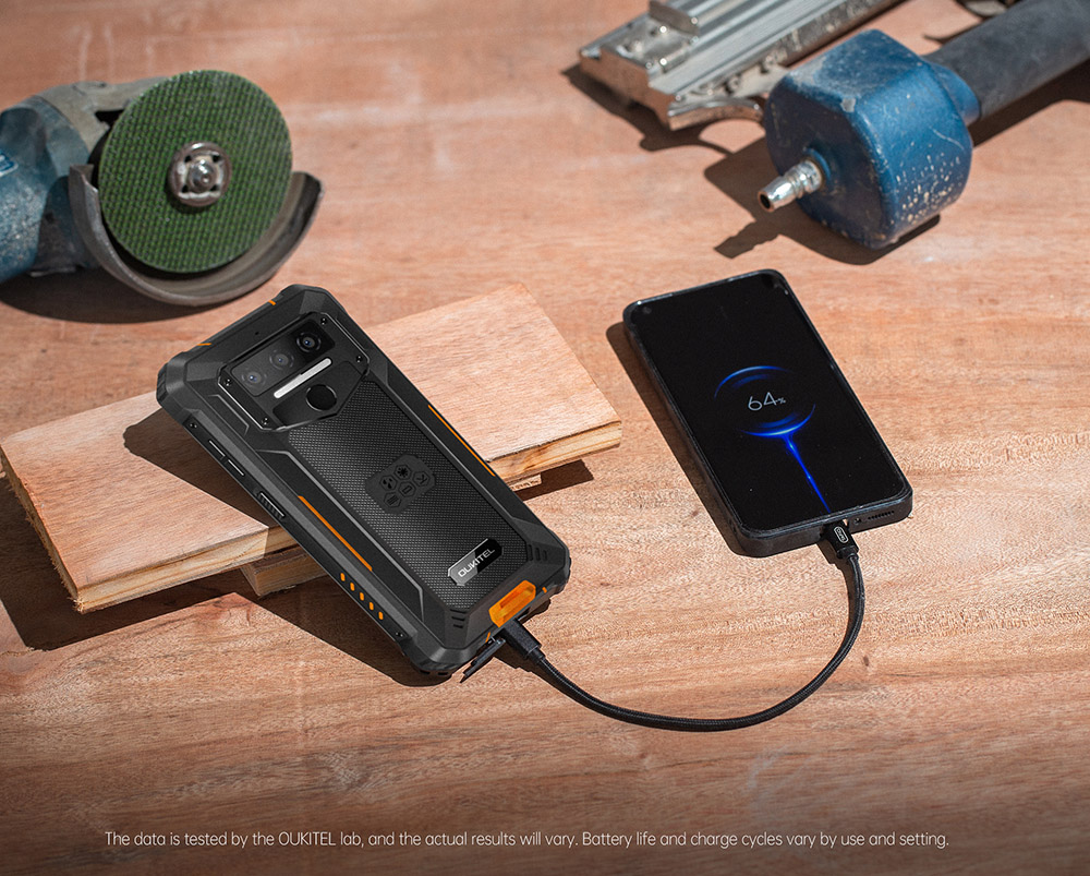 OUKITEL WP23 Pro Rugged Smartphone, 8GB RAM + 128GB ROM, 10600mAh Battery Capacity, 6.52
