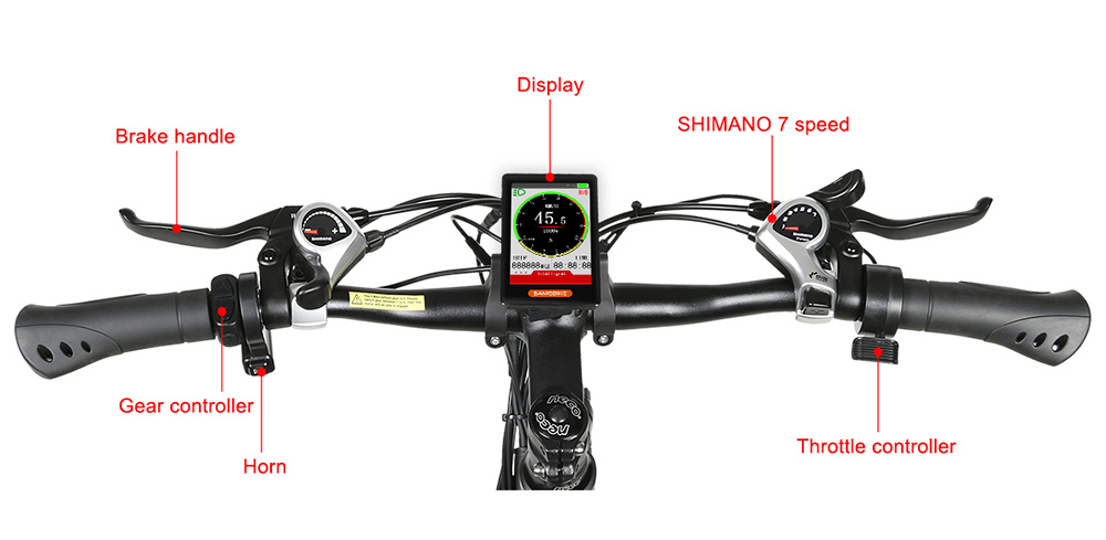 SAMEBIKE LO26-II Skladací horský elektrický bicykel, 26*2,35-palcové pneumatiky CST, 750W motor, 48V 12.5Ah batéria, dojazd 60-80 km, max. rýchlosť 35 km/h - čierna