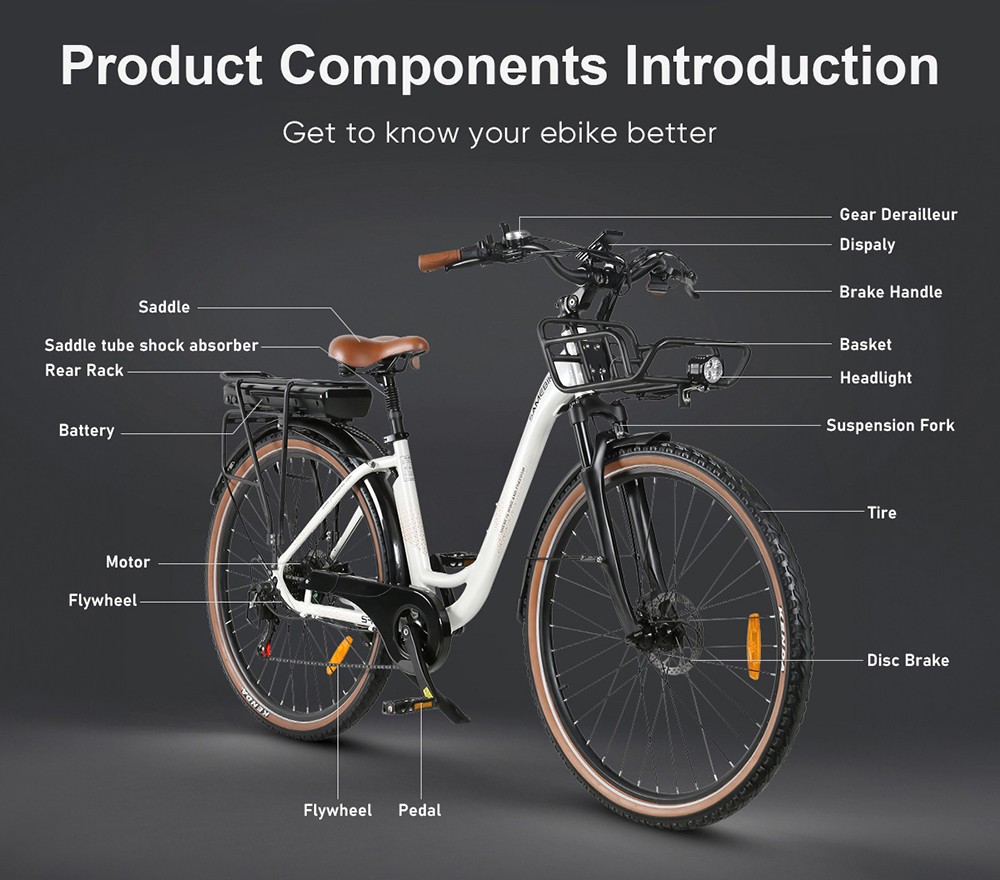 Elektrický bicykel SAMEBIKE RS-A07, 500W motor, 36V 13Ah batéria, 2,8*1.95-palcové pneumatiky, max. rýchlosť 35 km/h, max. dojazd 80 km, trojité odpruženie, mechanické kotúčové brzdy, 7-stupňová prevodovka Shimano - čierna