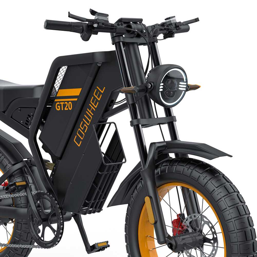 COSWHEEL GT20 Elektrisches Gel&auml;ndefahrrad, 20 x 4,0 Zoll Reifen, 750 W Motor, 45 km/h H&ouml;chstgeschwindigkeit, 25 Ah Akku f&uuml;r 140-160 km Reichweite - Schwarz