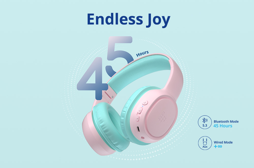 Tronsmart KH02 Wireless Kids Headphones - Pink