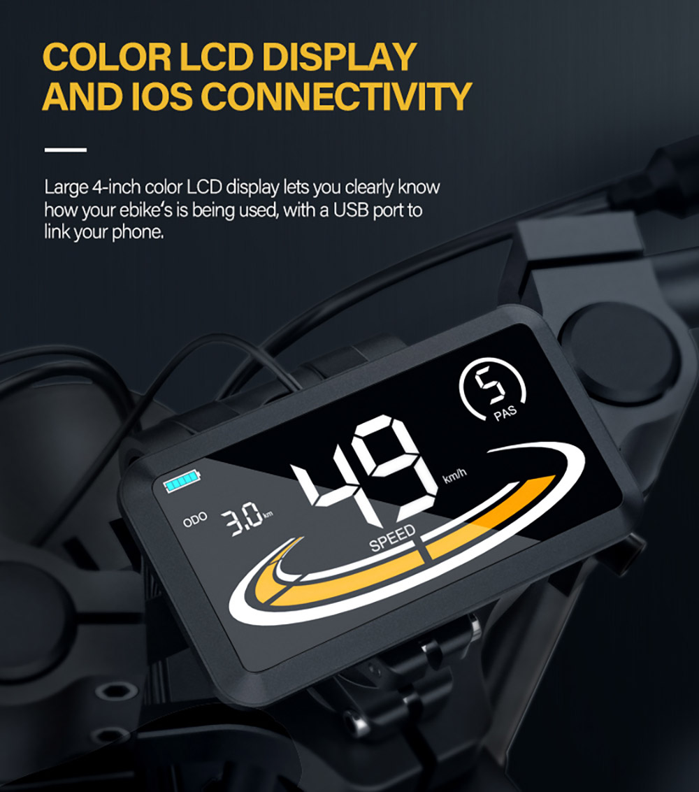 COSWHEEL GT20 Elektrisches Gel&auml;ndefahrrad, 20 x 4,0 Zoll Reifen, 750 W Motor, 45 km/h H&ouml;chstgeschwindigkeit, 25 Ah Akku f&uuml;r 140-160 km Reichweite