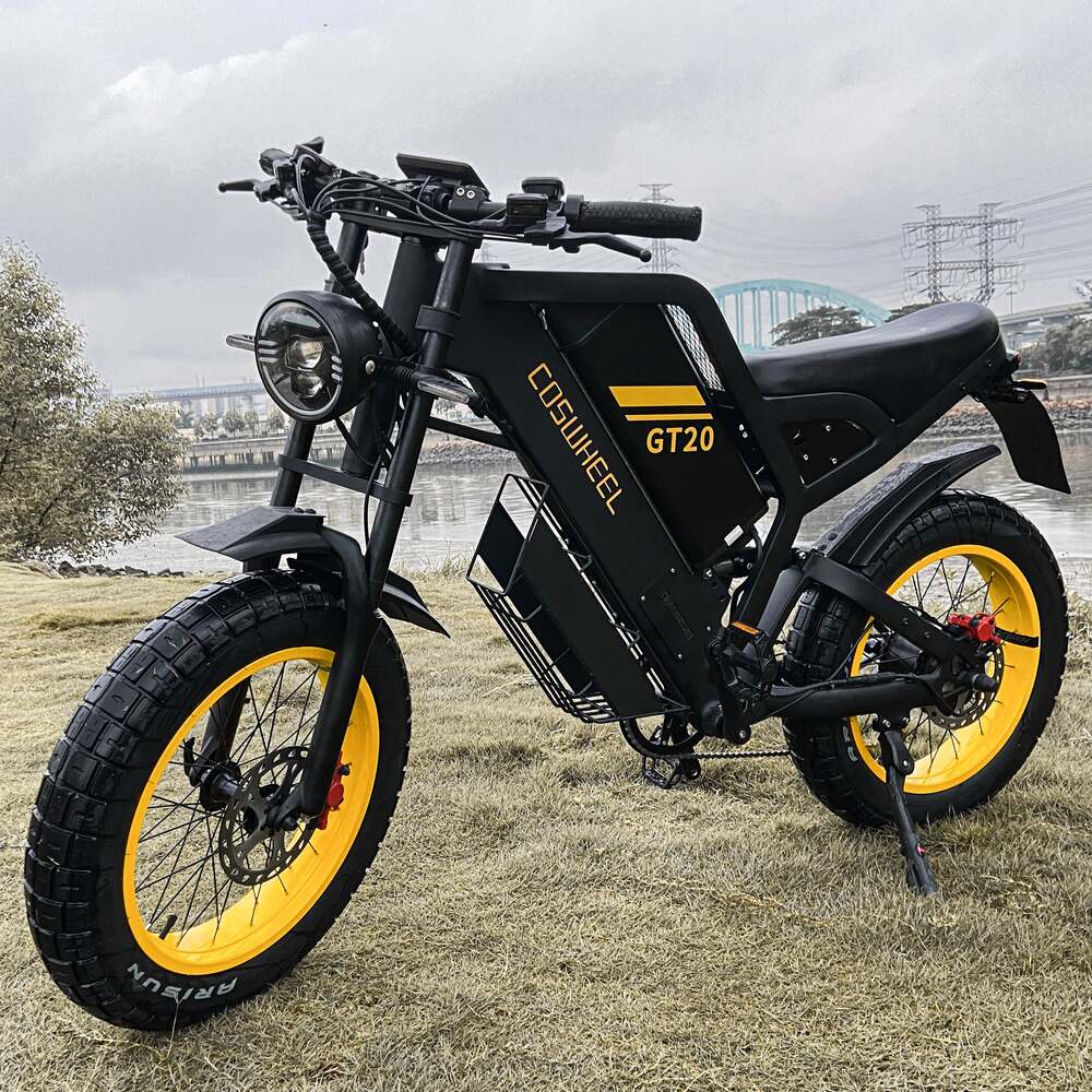 COSWHEEL GT20 Elektrisches Gel&auml;ndefahrrad, 20 x 4,0 Zoll Reifen, 750 W Motor, 45 km/h H&ouml;chstgeschwindigkeit, 25 Ah Akku f&uuml;r 140-160 km Reichweite - Schwarz