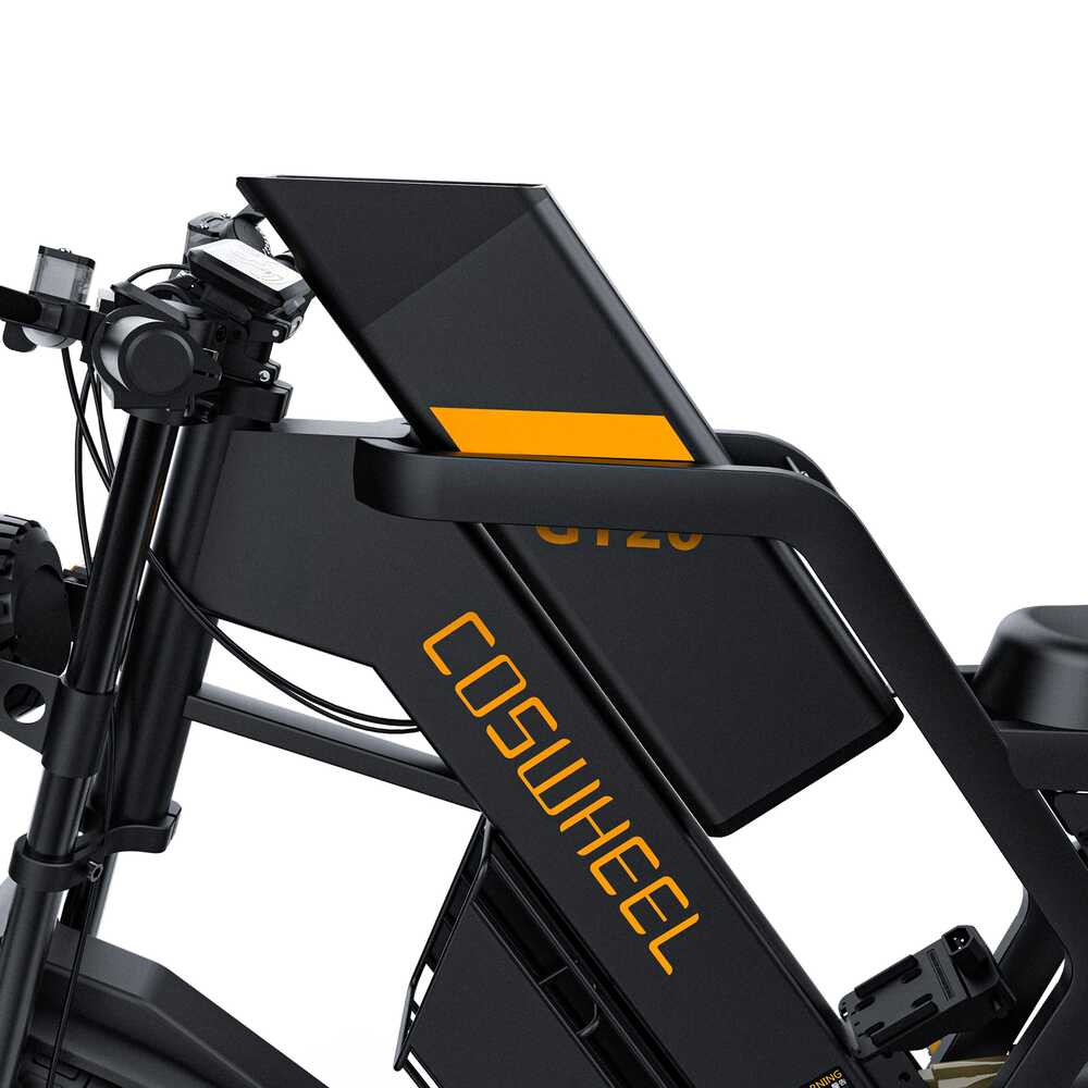 COSWHEEL GT20 Elektrisches Gel&auml;ndefahrrad, 20 x 4,0 Zoll Reifen, 750 W Motor, 45 km/h H&ouml;chstgeschwindigkeit, 25 Ah Akku f&uuml;r 140-160 km Reichweite - Schwarz