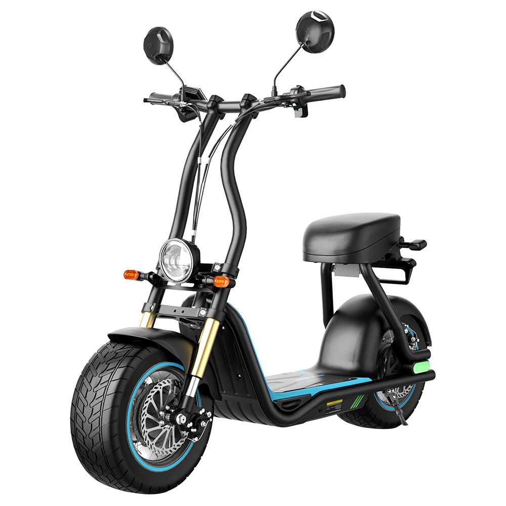 BOGIST M5 Max Electric Scooter with Seat EEC certification 14'' Tire 1000Ｗ Motor 48V 13Ah Battery 40km/h Max Speed 40km Max Range Disc Brake - Black