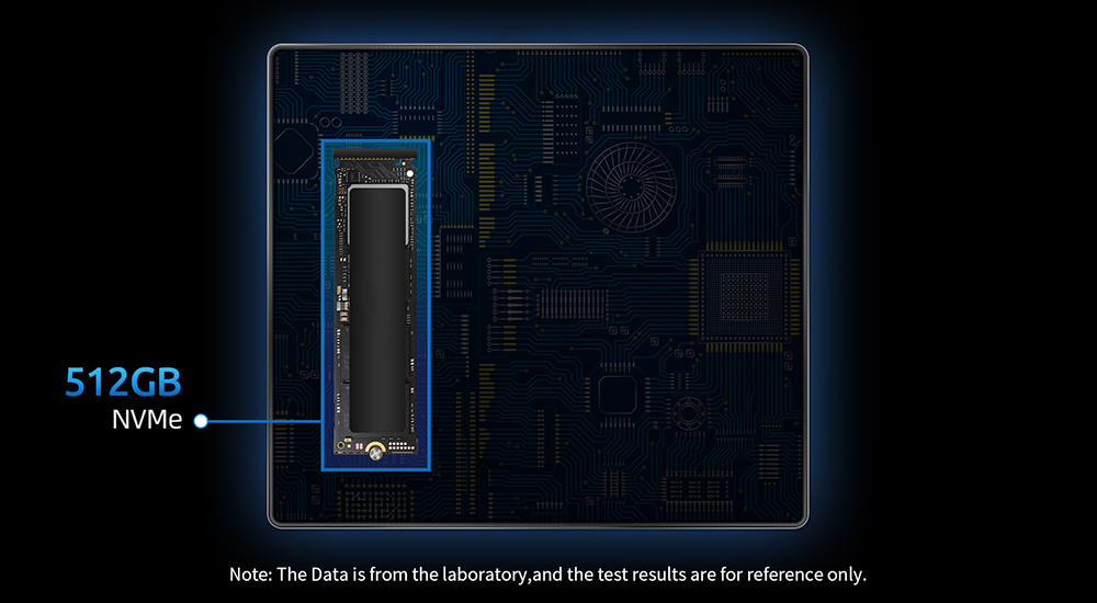 BMAX B8 Plus Mini PC, Intel Core i5-12600H 12 jadier max. 4,5 GHz, 24 GB LPDDR5 RAM 512 GB SSD, 2,4/5 GHz WiFi Bluetooth 5.0, 2*HDMI 2.1 + Type-C 4K@60Hz Triple Screen Display, podpora Dynamic HDR & VRR, 2*USB 3.0 2*USB 2.0 1*RJ45 1*3.5mm Headset Jack