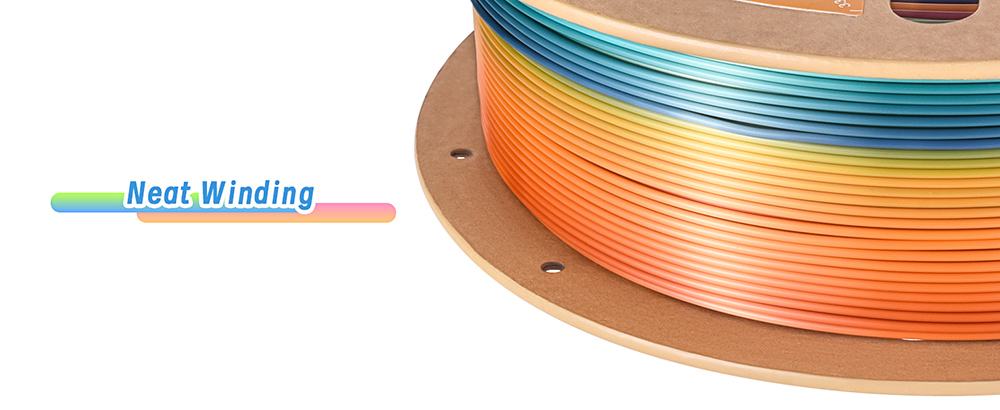 1kg ERYONE Silk PLA 3D Printer Filament - Palette Rainbow