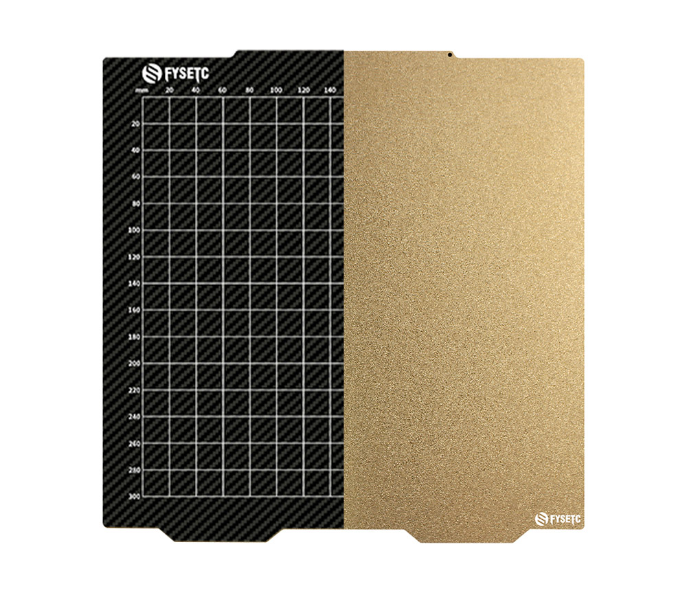 FYSETC 365x365mm Double Side Build Plate, Smooth PET And Texture PEl Steel Sheet, for Prusa XL 3D Printers