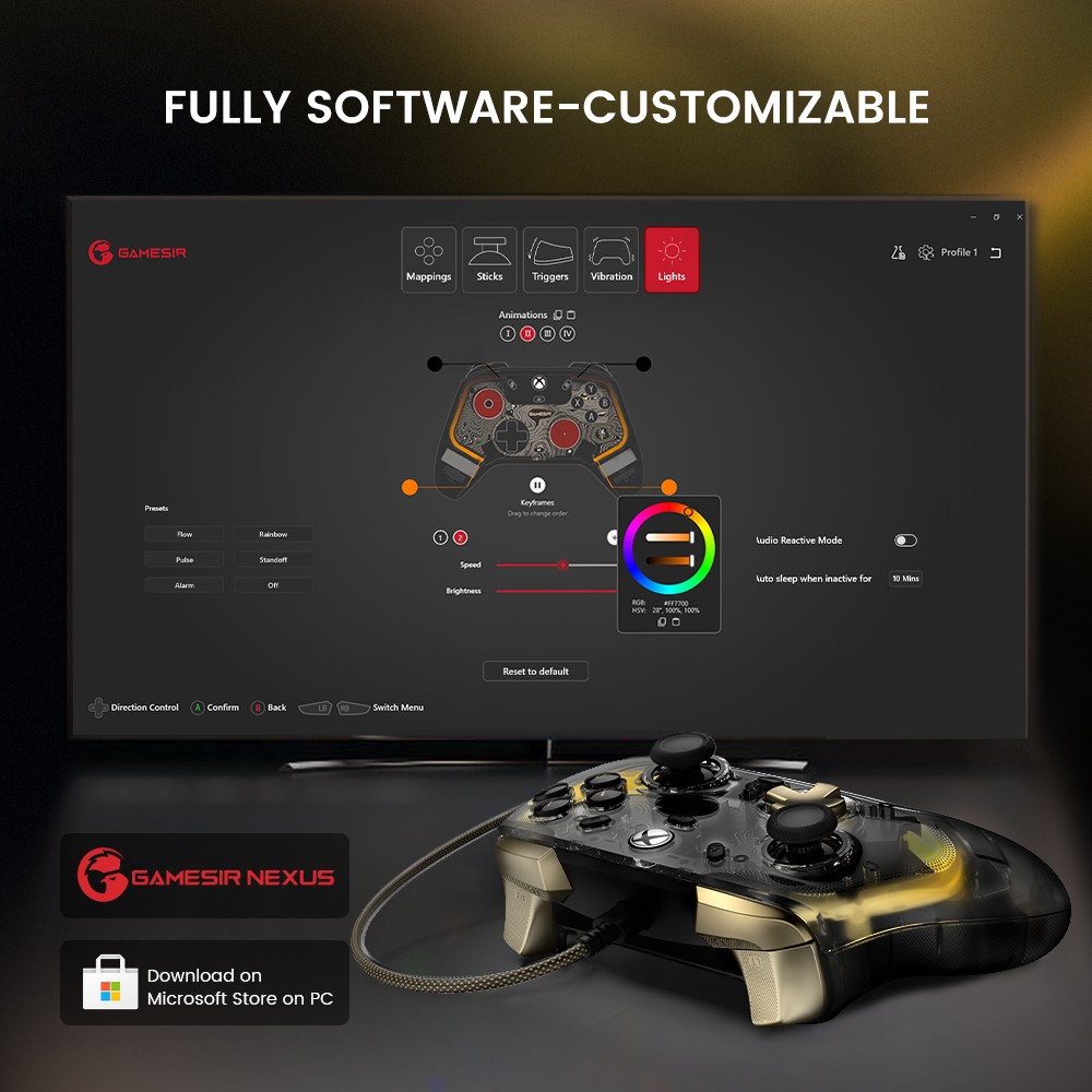 GameSir Kaleid Flux Xbox Gamepad Wired PC Game Controller, 1-month Free XGPU