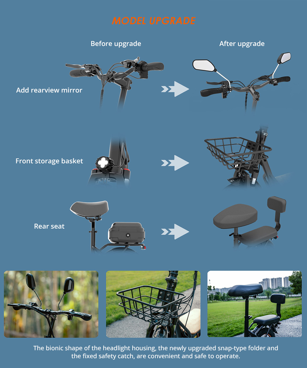 (Upgraded Version) KuKirin C1 Pro Electric Scooter, 500W Motor, 48V 26Ah batéria, 14-palcová pneumatická pneumatika, max. rýchlosť 45 km, dojazd 100 km, skladanie jedným kliknutím, zadné sedadlo & predný odkladací košík, spätné zrkadlo