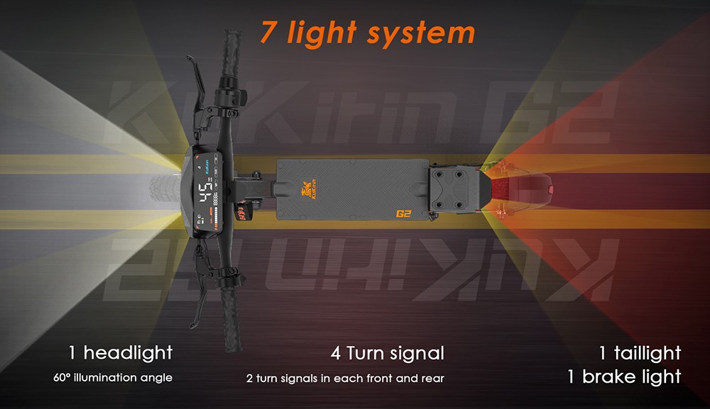 Kukirin G2 Skladací elektrický skúter, 800W motor, 48V 15Ah batéria, 10-palcové pneumatiky, max. rýchlosť 45 km/h, dojazd 55 km, dotykový displej, predné a zadné kotúčové brzdy