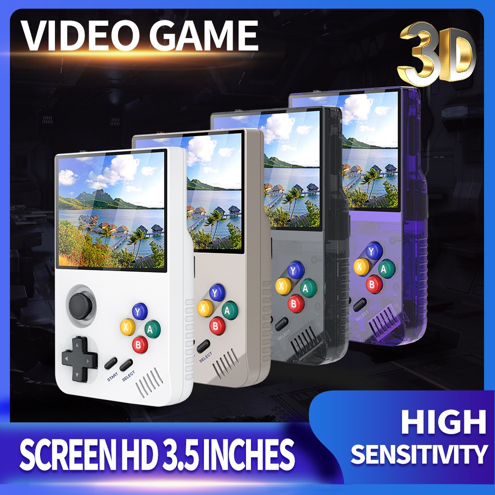 M19 Handheld Game Console, 3.5-inch HD Screen, 64GB TF Card - White