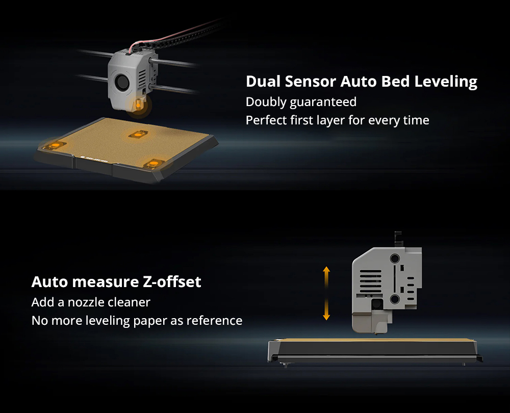 3D tlačiareň QIDI Tech Q1 Pro, dva motory Z, 60 ℃ ohrev komory, 350°C tlač, trojmetalový horúci koniec, automatické vyrovnávanie, ≤600 mm/s vysoká rýchlosť, 64-bitový procesor, detekcia vlákna, 245x245x240 mm