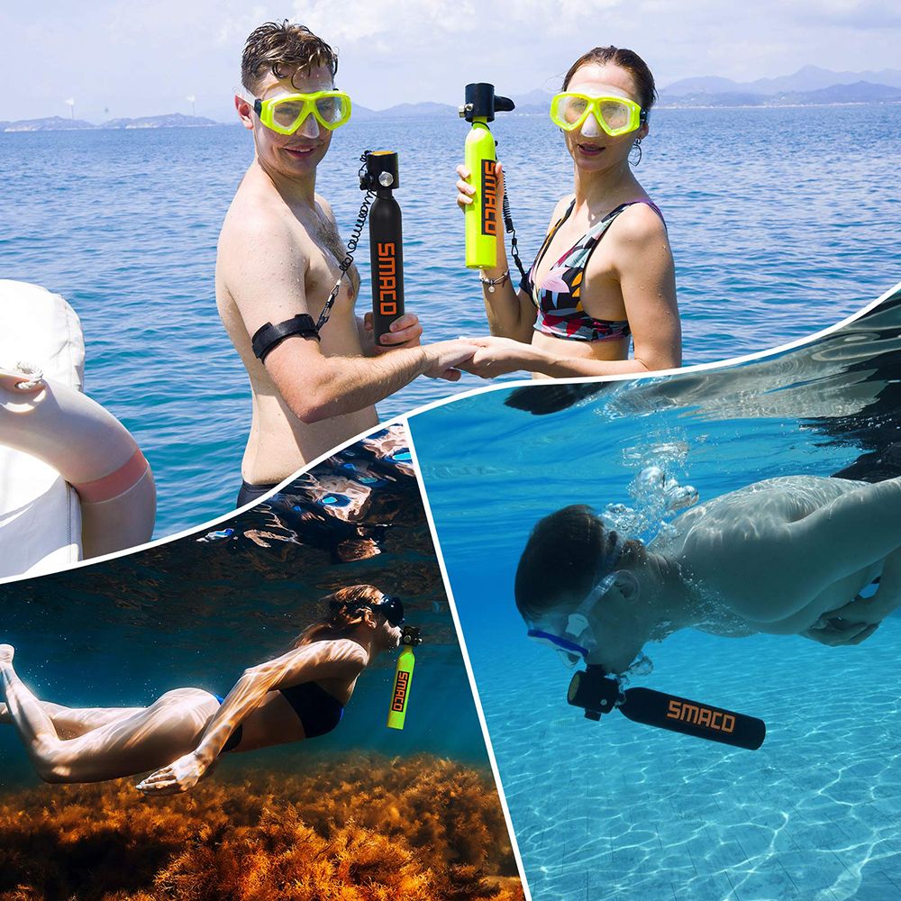 SMACO S300 Plus 0.5L Mini Scuba Tank - Green