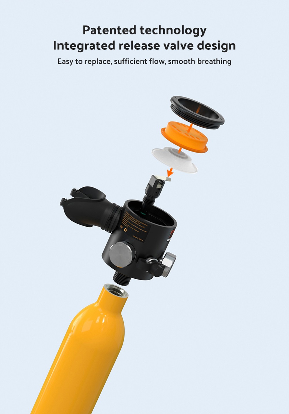 SMACO S300 Plus 0.5L Mini Scuba Tank - Green