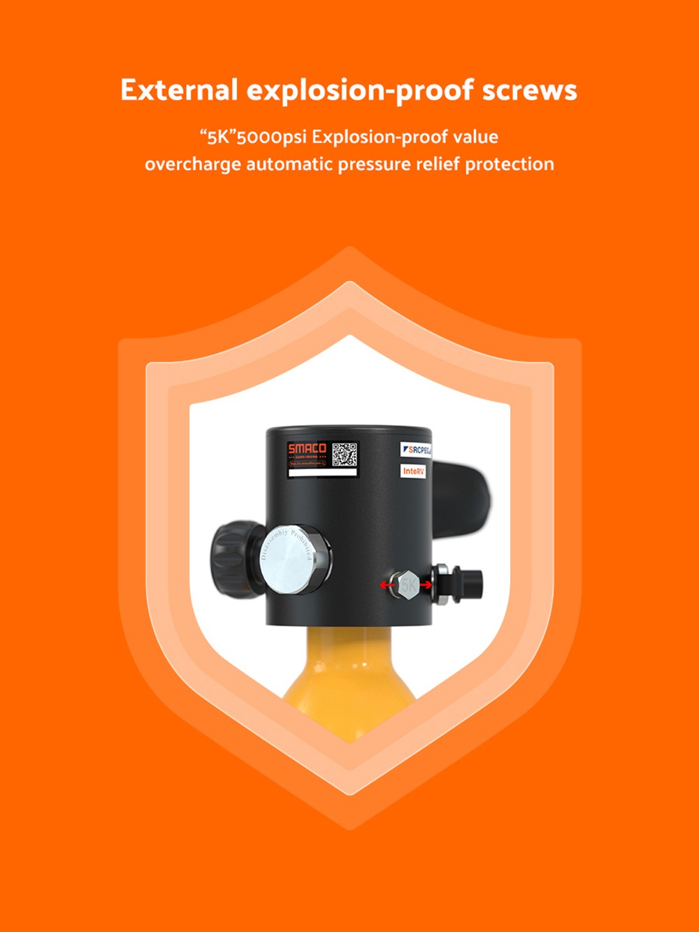 SMACO S500 0.7L Mini Scuba Diving Tank - Green