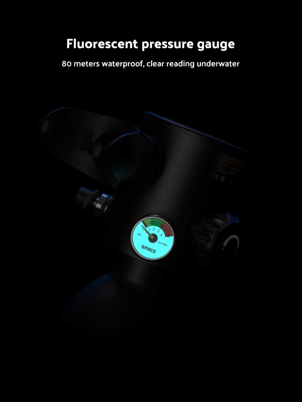 SMACO S500 0.7L Mini Scuba Diving Tank - Green