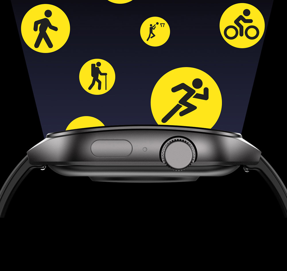 T15 Plus Smartwatch, 2.01-inch Curved Full Touch Screen, Bluetooth Calling, Health Monitoring, Al Voice Assistant, 100+ Sport Modes - Black Frame, Silicone Strap