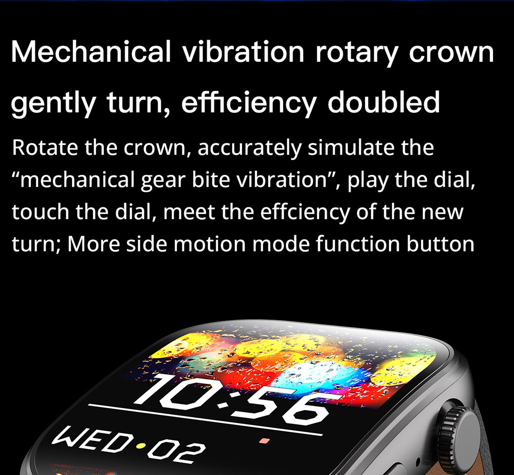 T15 Plus Smartwatch, 2.01-inch Curved Full Touch Screen, Bluetooth Calling, Health Monitoring, Al Voice Assistant, 100+ Sport Modes - Black Frame, Silicone Strap