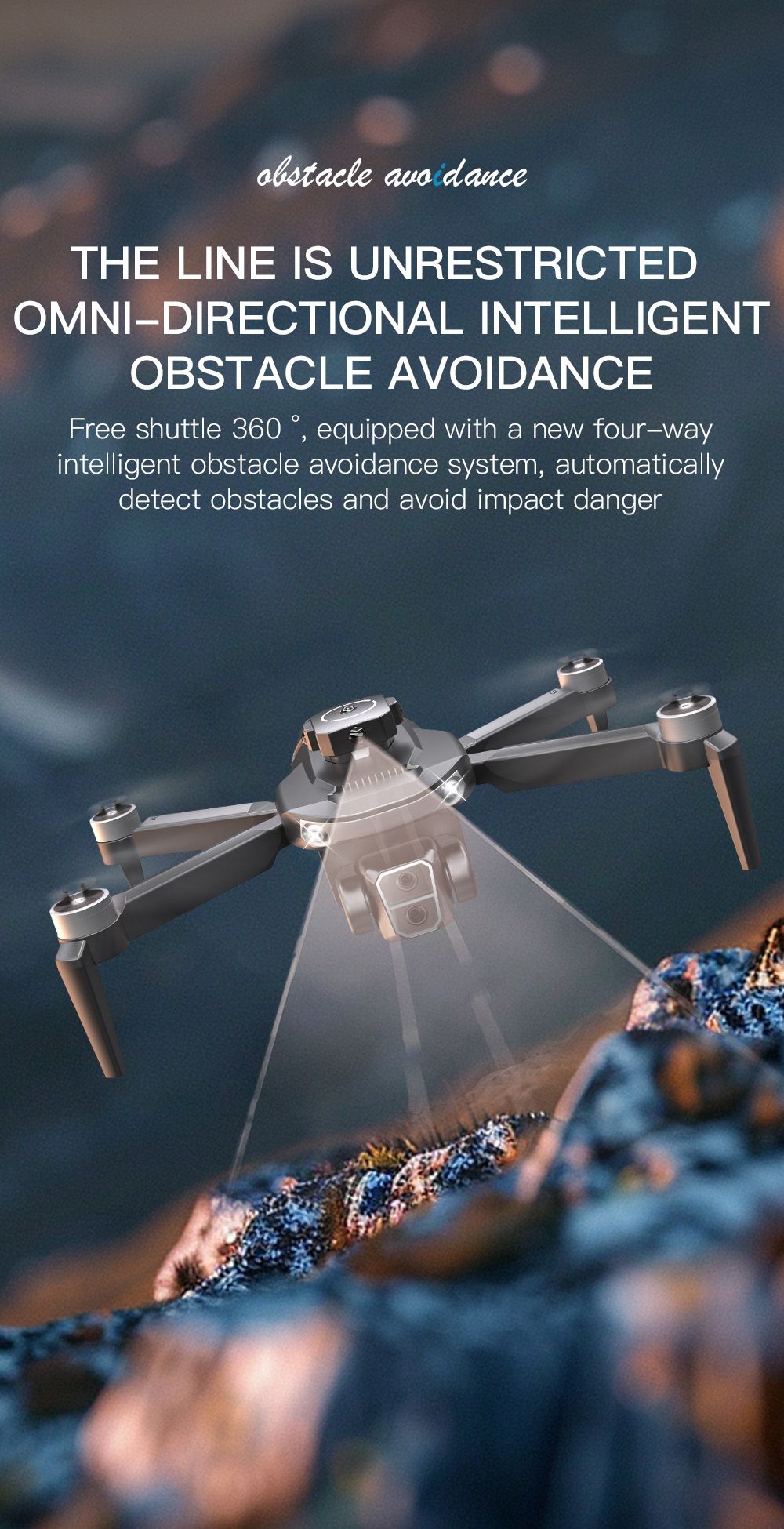 ZLL SG101MAX RC Drone, 4k Dual HD Camera, Intelligent Obstacle Avoidance, Optical Flow Positioning - 3 Batteries