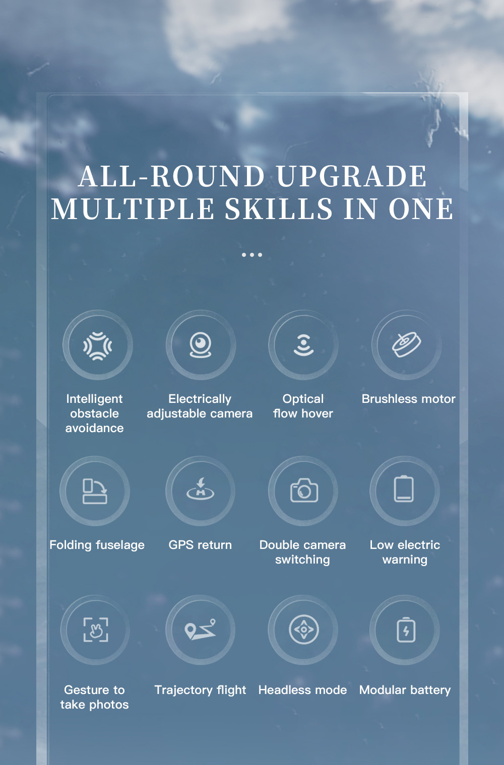 ZLL SG109MAX RC Drone, Electrically Adjustable Camera, Intelligent Obstacle Avoidance, Optical Flow Hover - 3 Batteries