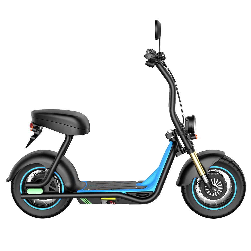 BOGIST M5 Max Electric Scooter with Seat EEC certification 14'' Tire 1000Ｗ Motor 48V 13Ah Battery 40km/h Max Speed 40km Max Range Disc Brake - Black