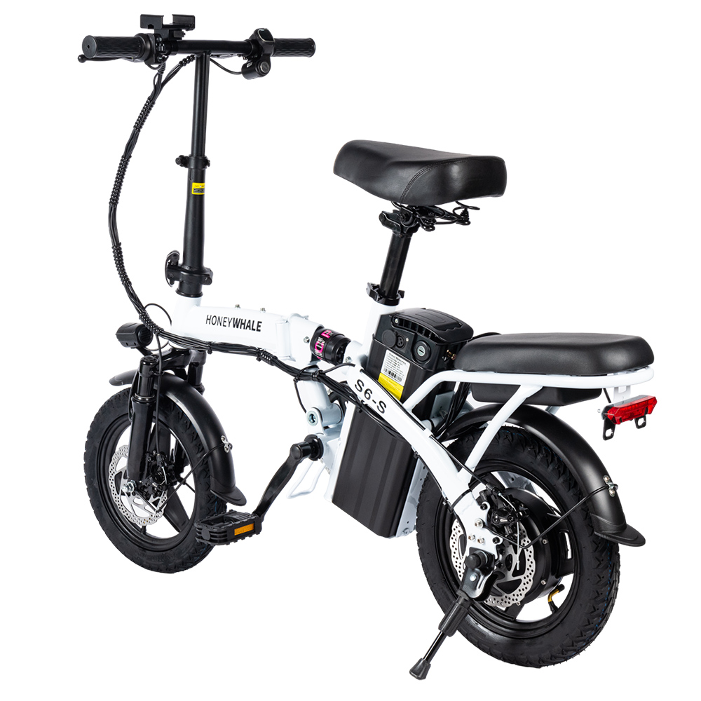 HONEYWHALE S6-S 14-palcový elektrický bicykel 350W bezkartáčový motor 48V 10.4Ah batéria Maximálna rýchlosť 35km/h Dvojitá kotúčová brzda - biela