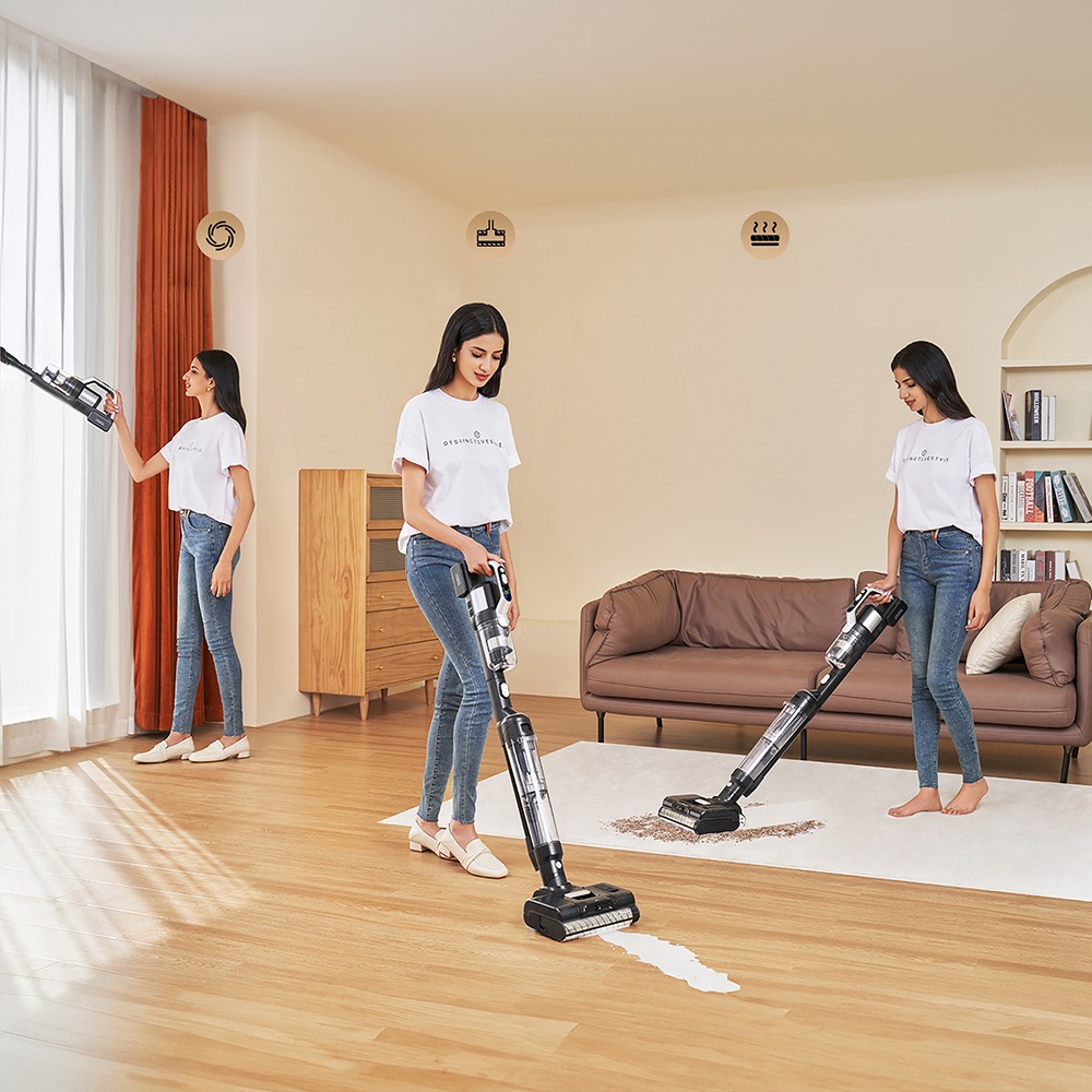 JIMMY PW11 All-in-one Cordless Vacuum & Washer, 400W Strong Power, Single Brush Roll, Hot Air Fast Dry, LED Screen, IPX8 Waterproof Brushless Motor, 180&deg; Lay Flat Design, For Hard Floors, Pet Hair