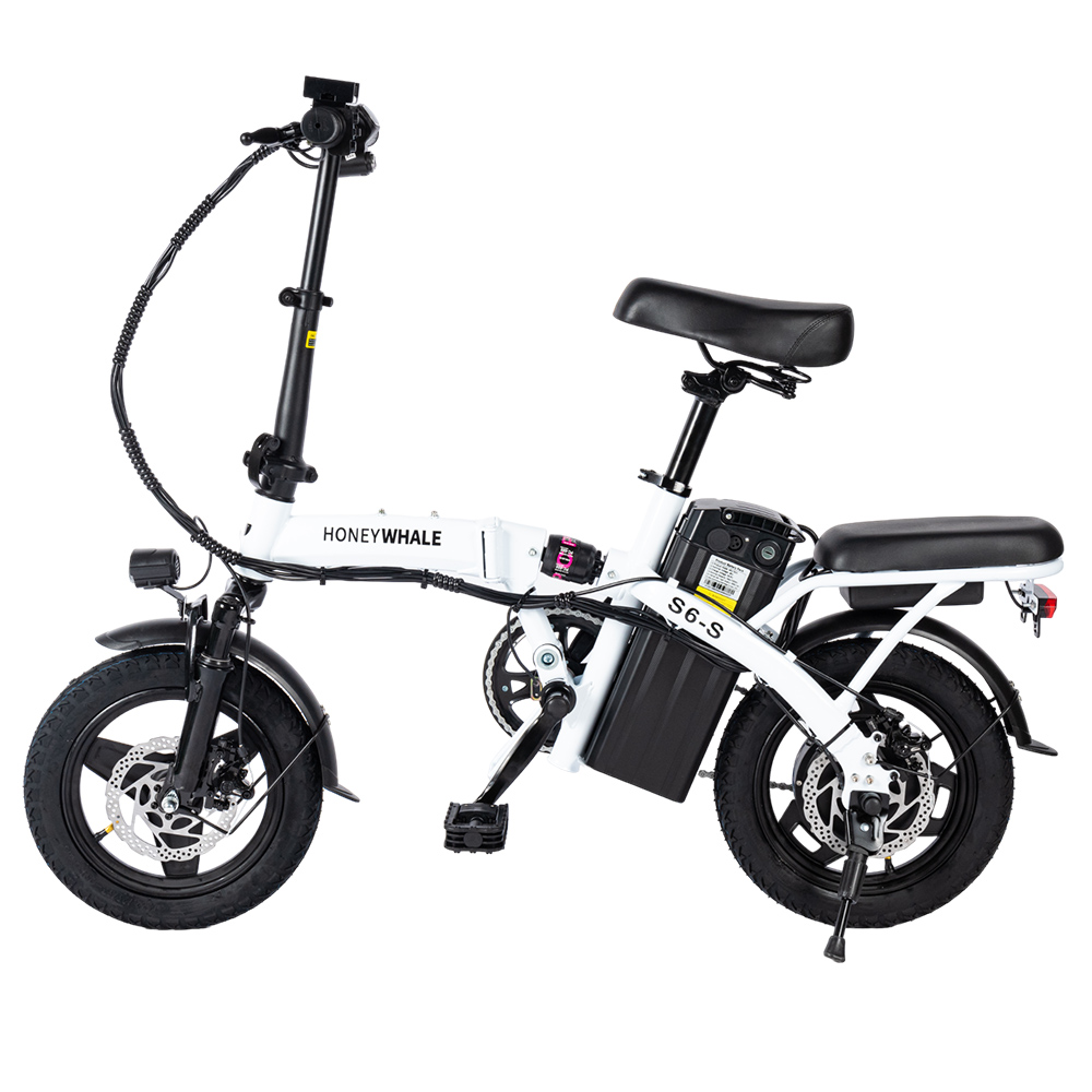 HONEYWHALE S6-S 14-palcový elektrický bicykel 350W bezkartáčový motor 48V 10.4Ah batéria Maximálna rýchlosť 35km/h Dvojitá kotúčová brzda - biela