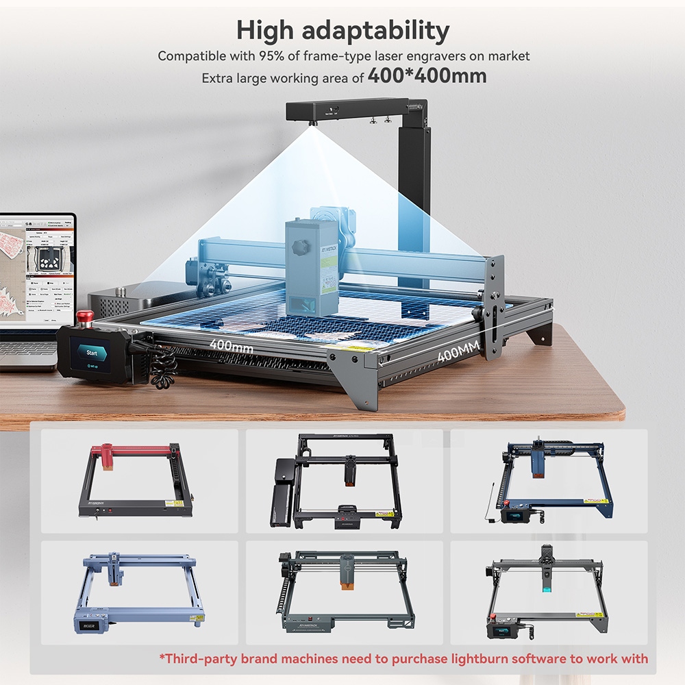 ATOMSTACK AC2 Wireless Lightburn Camera for ATOMSTACK 1st and 2nd Gen, IKier, xTool D1 Pro, Creality Laser Engraver