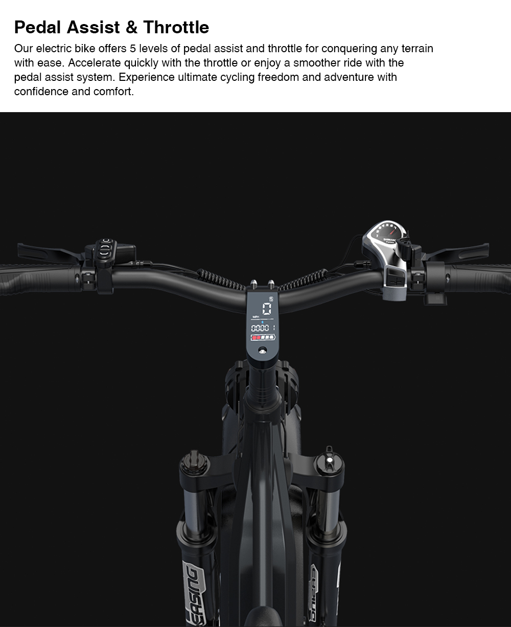 ESKUTE ES-26-RWXD Elektrobicykel, 750W motor, 48V 20Ah batéria, 26 x 4.8'' pneumatiky, max. rýchlosť 45km/h, dojazd 110km, plné odpruženie, 7 rýchlostí SHIMANO, hydraulické kotúčové brzdy - béžová