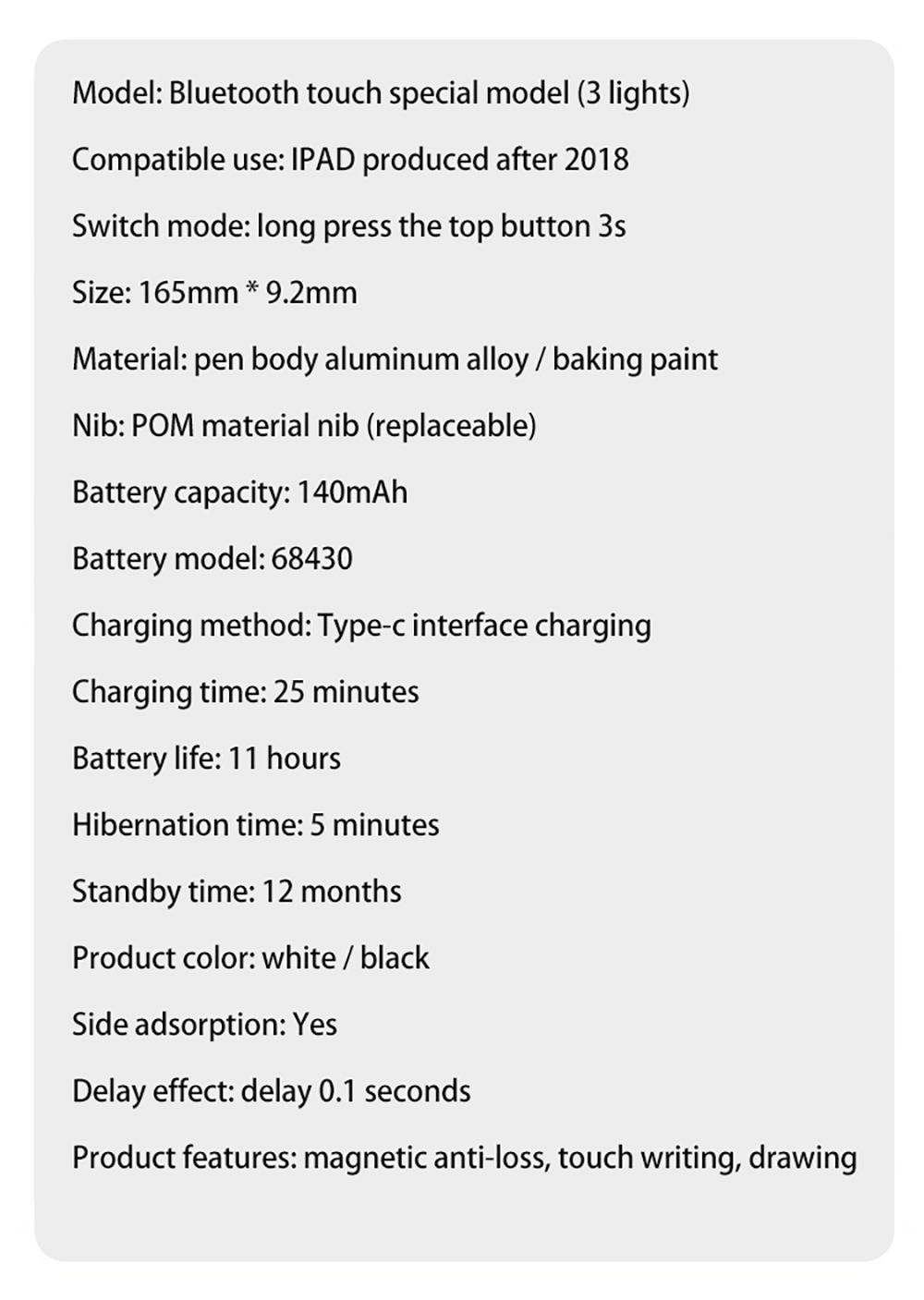 GLP05 Bluetooth Capacitive Stylus Pen