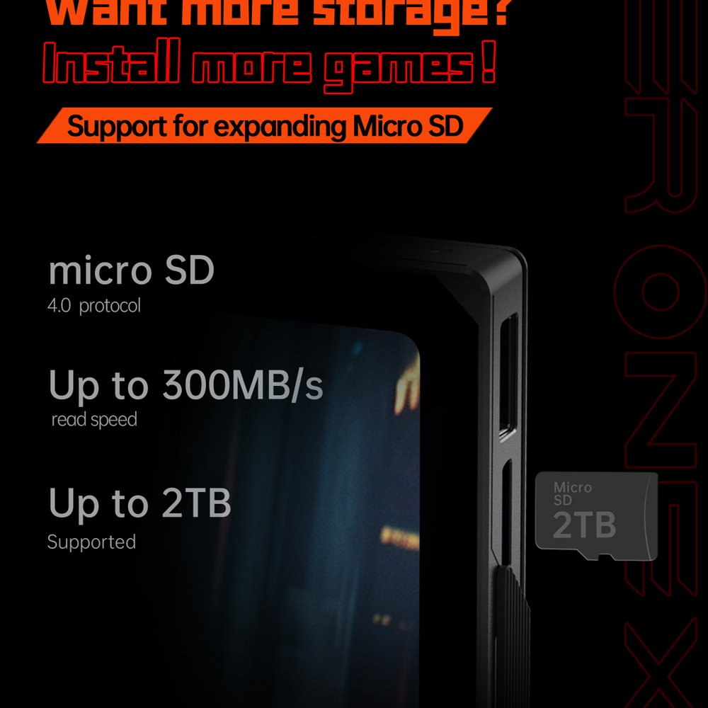 One Netbook OneXPlayer X1 Handheld Gaming PC, AMD Ryzen 7 8840U 8 Cores Max 5.1GHz, 10.95'' 2560*1600 120Hz LTPS Screen, 64GB LPDDR5x 7500MHz RAM 4TB SSD, 1* TF Card 4.0 1* Oculink 2* USB-C 4.0 1* USB 3.2 1* 3.5mm Audio, Harman Sound System - US Plug