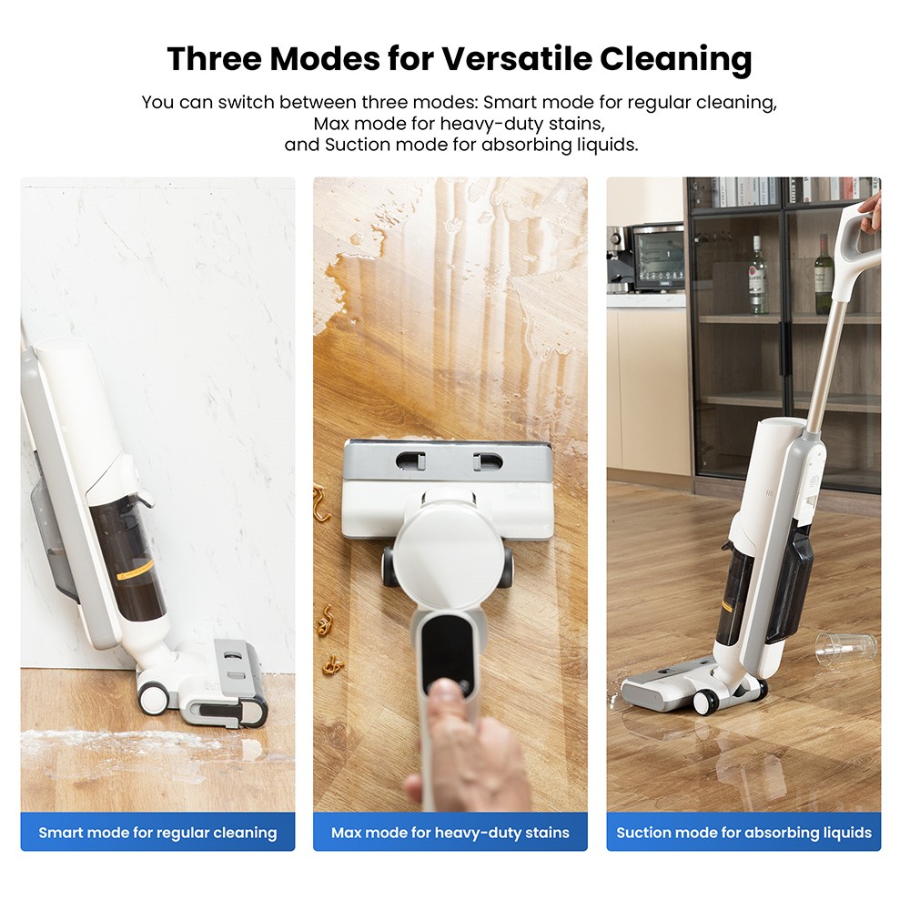 Proscenic F10 Pro Cordless Vacuum and Mop, 30min Runtime, Self-Cleaning, LED Screen, All-Around Edge Cleaning, 3 Cleaning Modes, Dual Water Tanks