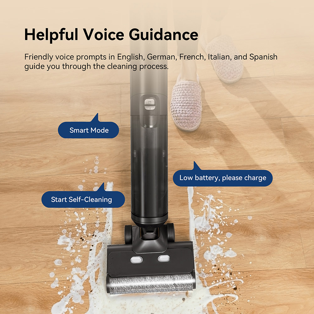 Proscenic F20A Cordless Vacuum and Mop, 35min Runtime, LED Screen, Self-Cleaning & Air Drying, All-Around Edge Cleaning, App Control, Solid-Liquid Separation