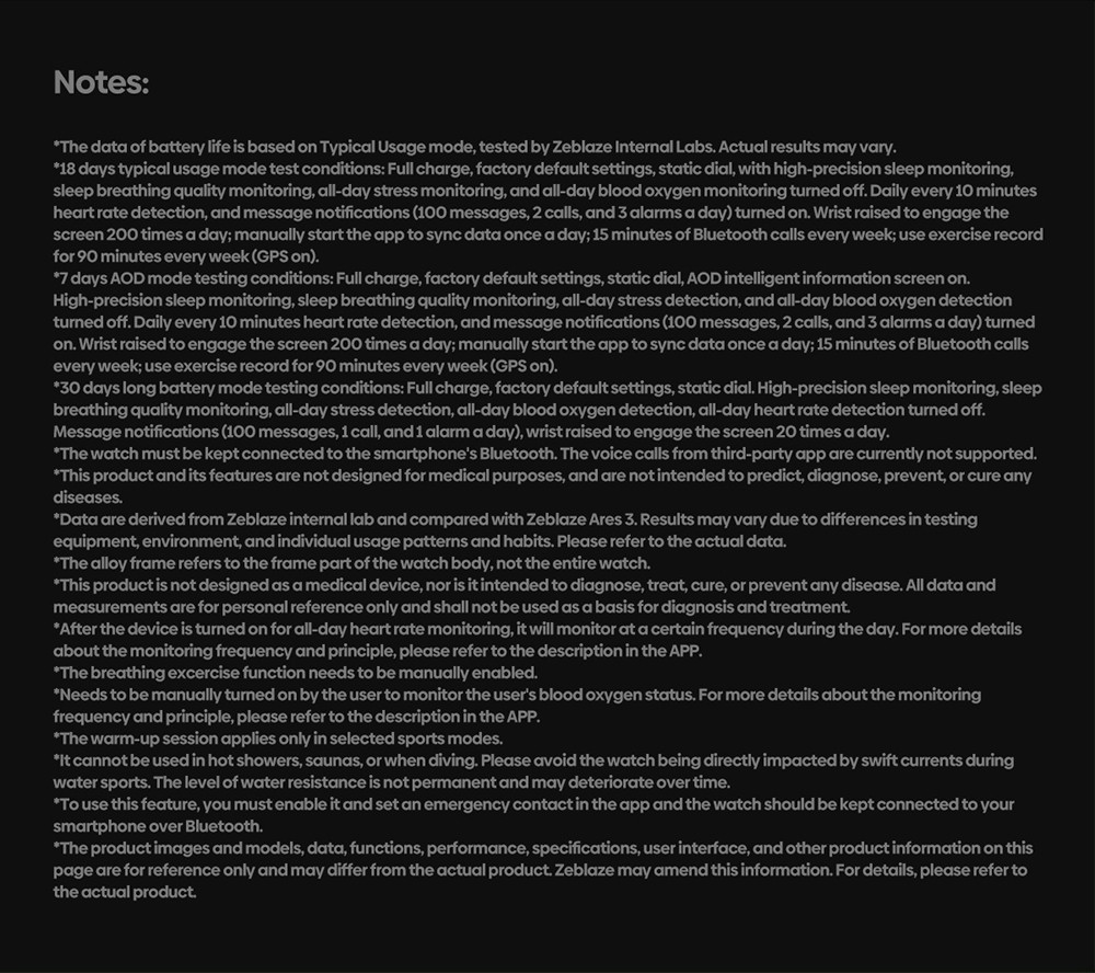 Zeblaze Ares 3 Plus Smartwatch, 1.43" HD AMOLED Screen, 100+ Workout Modes, Heart Rate Blood Oxygen Sleep Monitoring - Red