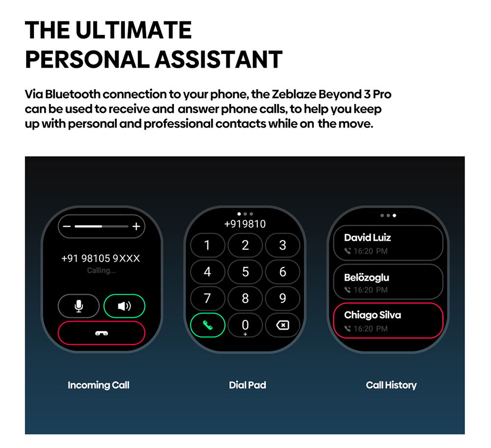 Zeblaze Beyond 3 Pro Smartwatch, 2.15" HD AMOLED Screen, GPS Positioning, 24/7 Health Monitoring, 100+ Workout Modes, Bluetooth Calling - Silver