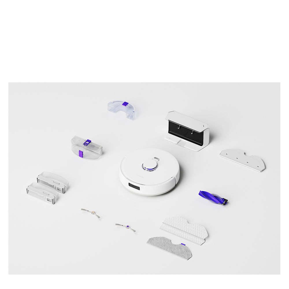 Narwal Freo X Plus Robot Vacuum Cleaner and Mop Built-in Dust Emptying, Strong 7800Pa Suction Power, Zero-Tangling Floating Brush, Alexa/Google Assistant/APP Control, Ideal for Pet Hair Hard Floor, Wood Floor