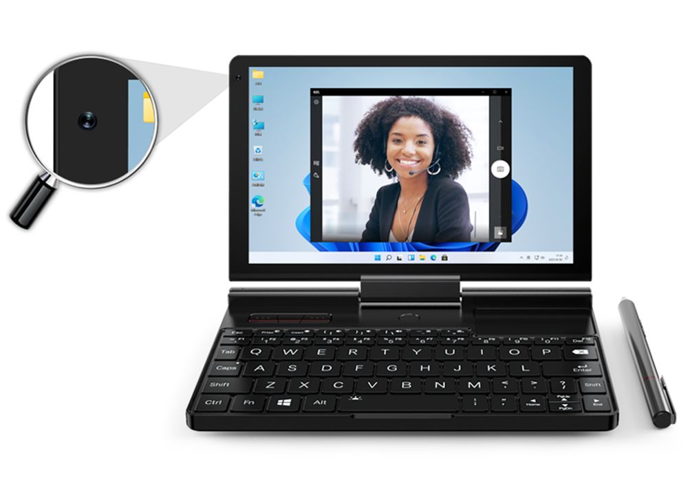 GPD Pocket 3 Handheld Laptop, Intel Core i7-1195G7 4 Cores Max 5.0GHz, 8'' 1920*1200 IPS Touchscreen, 16GB RAM 512GB SSD, 10000mAh Battery, WiFi6E Bluetooth5.3, 1*Thunderbolt 4 1*HDMI 2.0b 1*USB 3.2 Gen2 Type-A 2*USB 3.2 Gen1 Type-A 1*RJ45 - US Plug