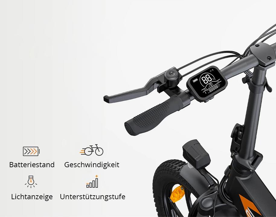 ENGWE P1 Faltbares Elektrofahrrad 20-Zoll-Reifen 250W b&uuml;rstenloser Motor 36V 13Ah Akku 25km/h H&ouml;chstgeschwindigkeit