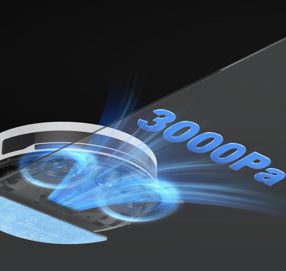 ILIFE G9 Pro Saugroboter, mit Selbstentleerungsstation, Gyroskop-Navigation, 3000 Pa Saugleistung, 100 Min. Laufzeit, 2,5 l Staubbeutel, Plan-/Edge-/Spot-/Max-Modus, unterstützt Alexa/Google Home - Weiß