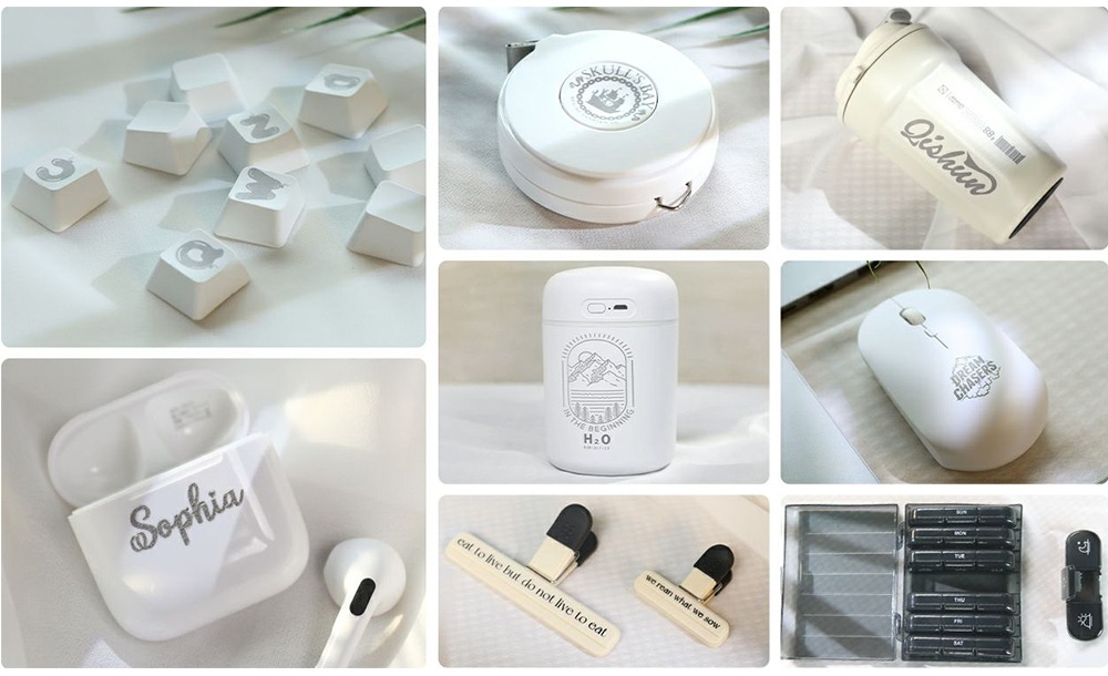 Gweike Cloud G2 PRO 30W Fiber Laser Marking Machine, Dual Red Light, 15000mm/s Speed, 0.001mm Accuracy, 110x110mm, 3mm Max. Depth on Metal, 90+ Colorful Engravings, GWEIKE Glaser/ LightBurn, Supports Rotary Roller, Manual Lift