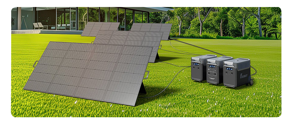 FOSSiBOT F3600 Pro Tragbare Powerstation, 2 zusätzliche Akkupacks mit erweiterbarer Kapazität, 3840Wh Lithiumbatterie, 3600W hohe Wechselstromleistung, 2000W maximale Solarladung, 1,5h Vollladung, 13 Ausgangsanschlüsse, LED-Taschenlampe