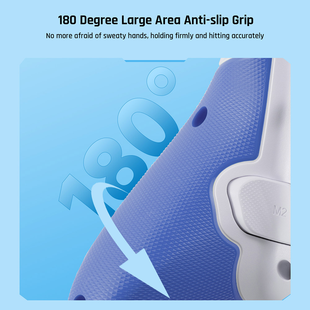 BIGBIG WON Rainbow 2 SE Game Controller, Hall Effect Trigger, 12-bit ADC, 4-way & 8-way D-pads, Compatible with Switch / PC / Android / iOS - Blue