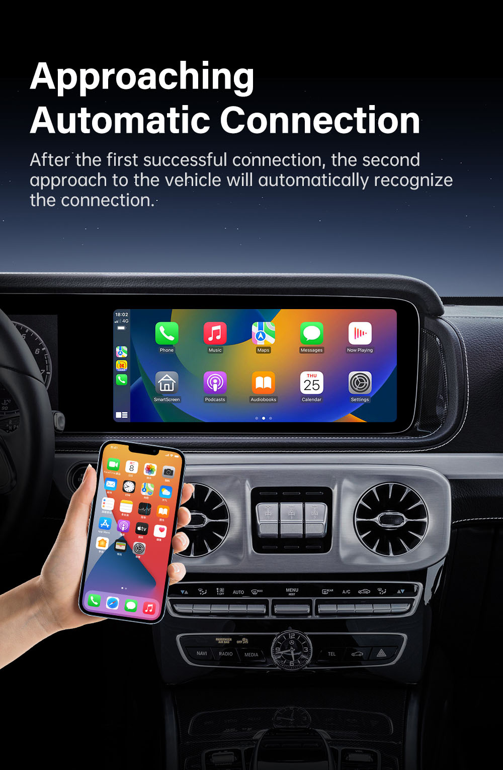 DriFox A22 Wired to Wireless Carplay Adapter, Plug & Play, Auto-Connect, 5.8GHz Fast Data Transmission, Voice Assistant