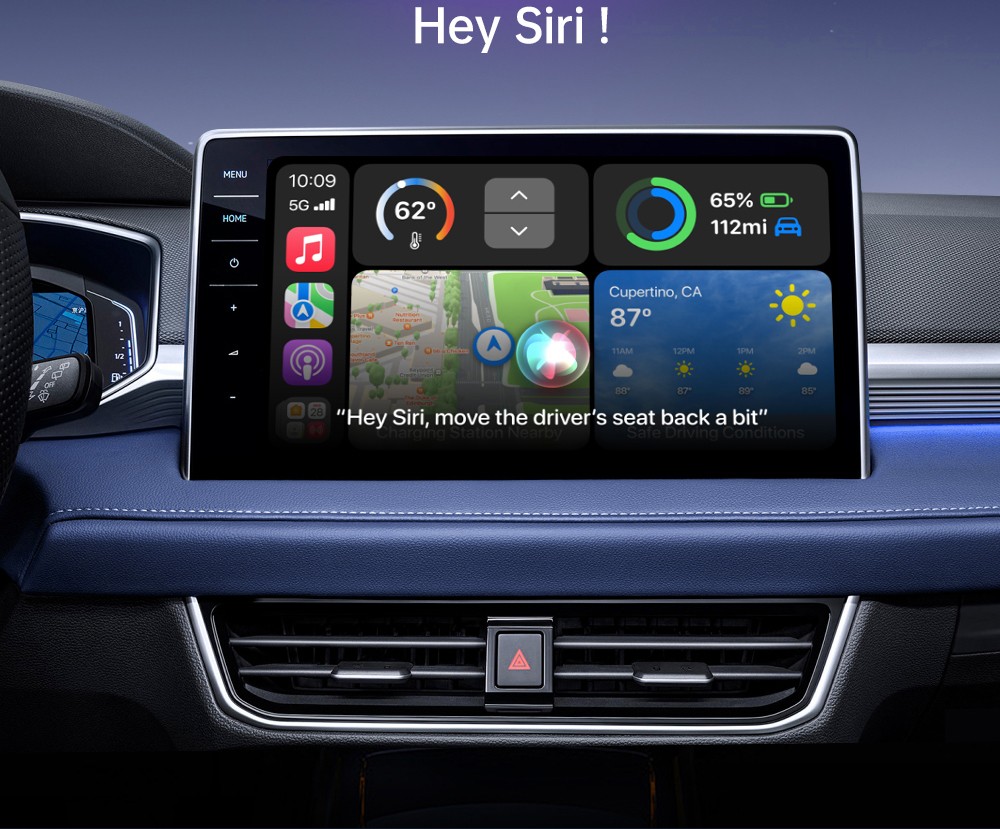 DriFox A22 Wired to Wireless Carplay Adapter, Plug & Play, Auto-Connect, 5.8GHz Fast Data Transmission, Voice Assistant