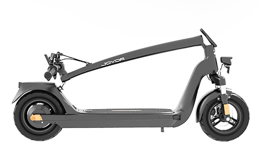 JOYOR C10E Electric Scooter, ABE Certification, 500W Motor, 48V 10.4AH batéria, 10-palcové pneumatiky, max. rýchlosť 20 km/h, dojazd 40 km, predná a zadná kotúčová brzda, predný tlmič